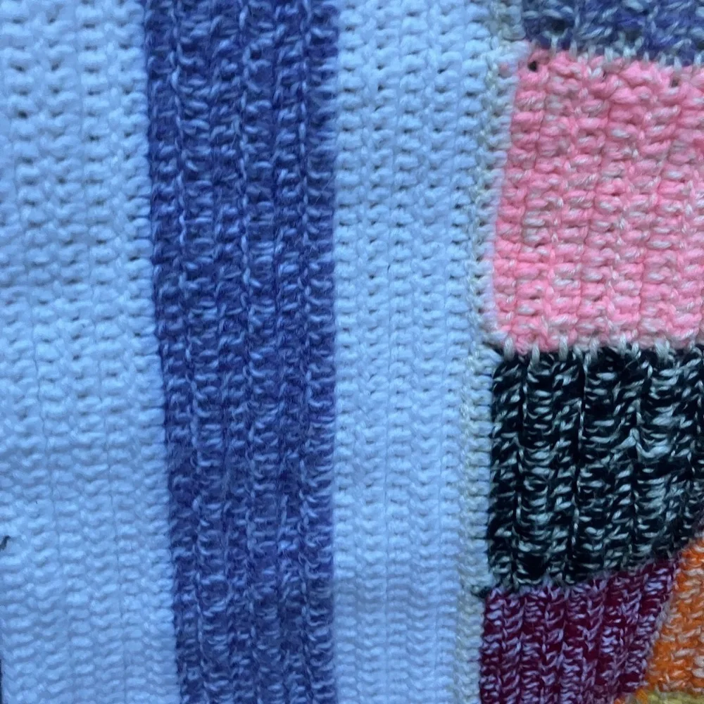 Heavy crocheted handmade vintage throw lap blanket